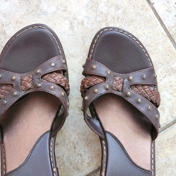 Montego Bay Club Brown leather sandals - Picture 3 of 4